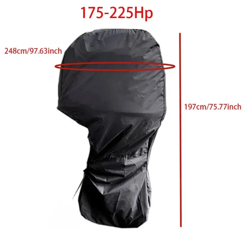 210D 6-225HP Waterproof Engine Cover UV Oxford Full Outboard Anti Dustproof Cover