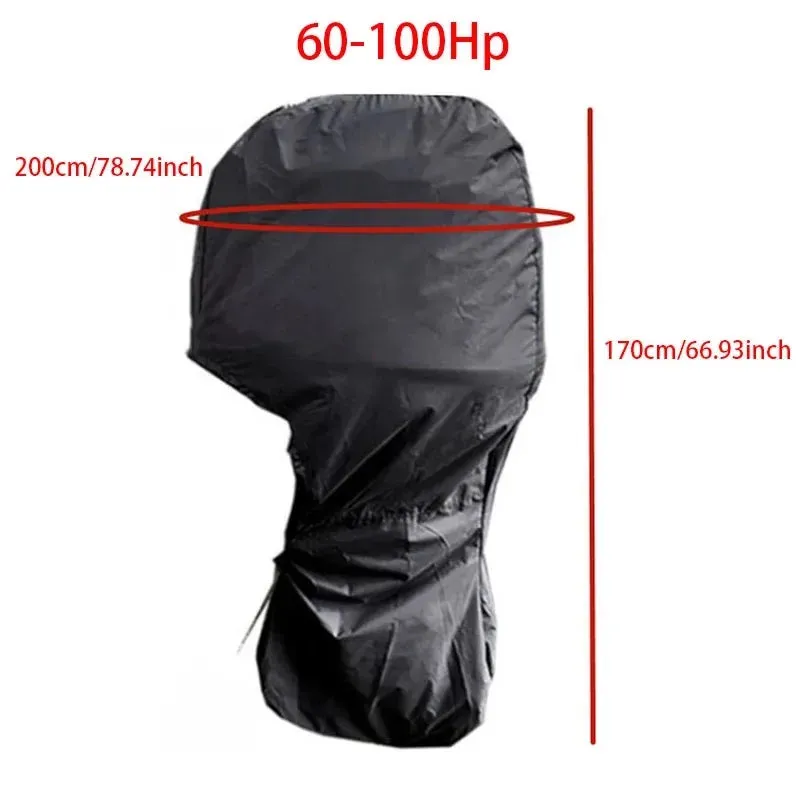 210D 6-225HP Waterproof Engine Cover UV Oxford Full Outboard Anti Dustproof Cover
