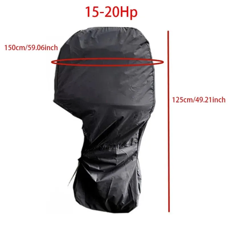 210D 6-225HP Waterproof Engine Cover UV Oxford Full Outboard Anti Dustproof Cover