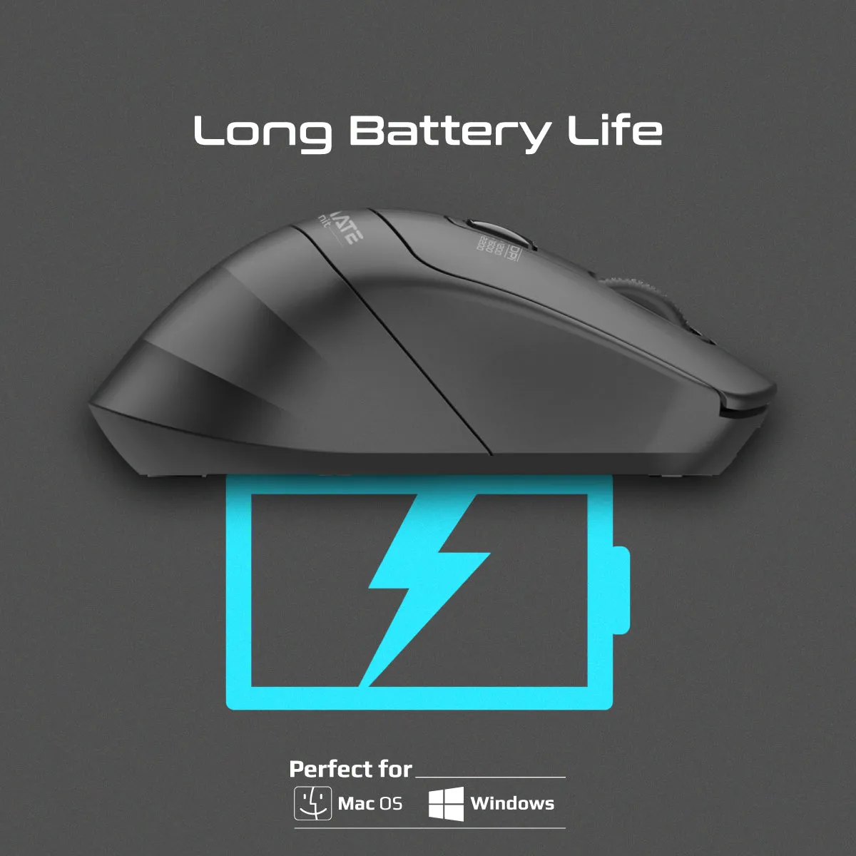 2.4GHz Ergonomic 2200 DPI Silent Click Wireless Mouse