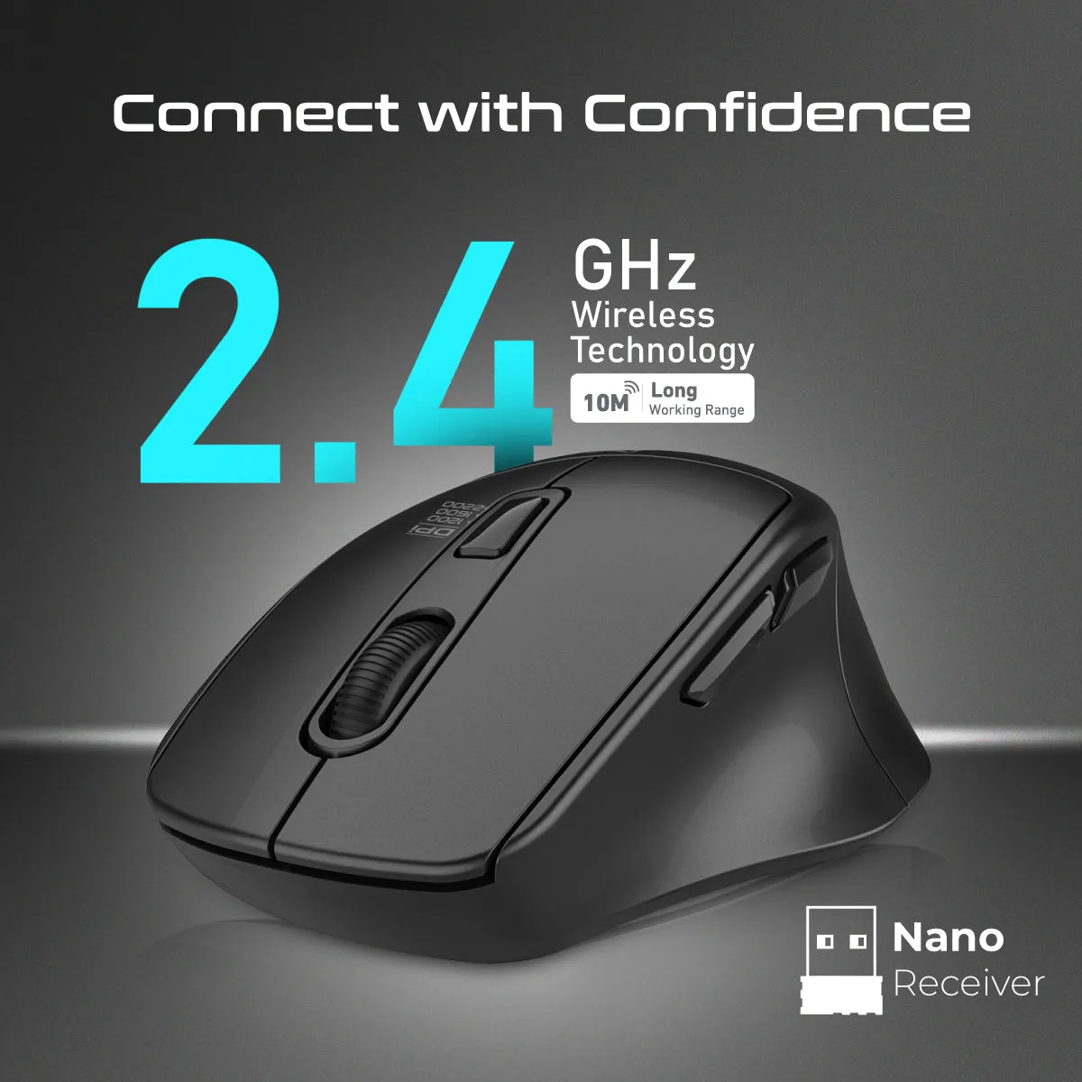 2.4GHz Ergonomic 2200 DPI Silent Click Wireless Mouse