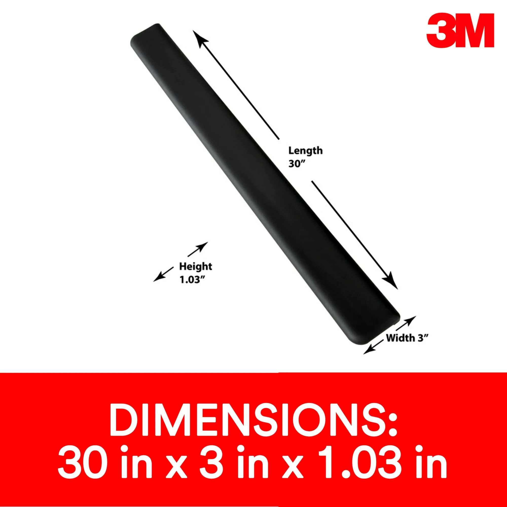 3M Gel Wrist Rest for Standing Desks WR200B