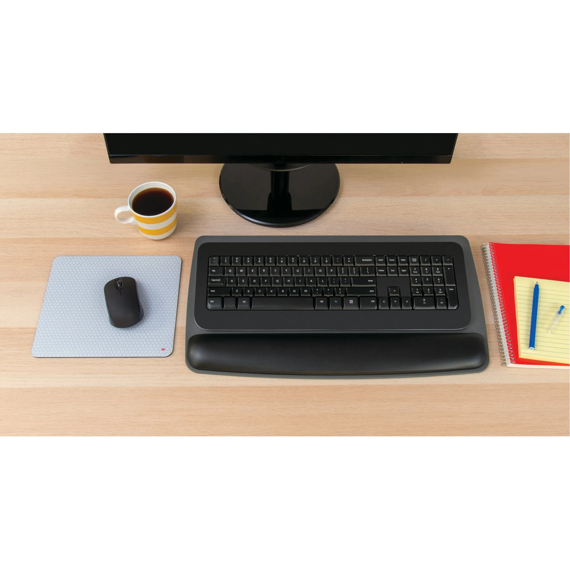 3M Gel Wristrest Platform For Keyboard W/ Anti-Microbial Pdct Prtctn,WR420LE