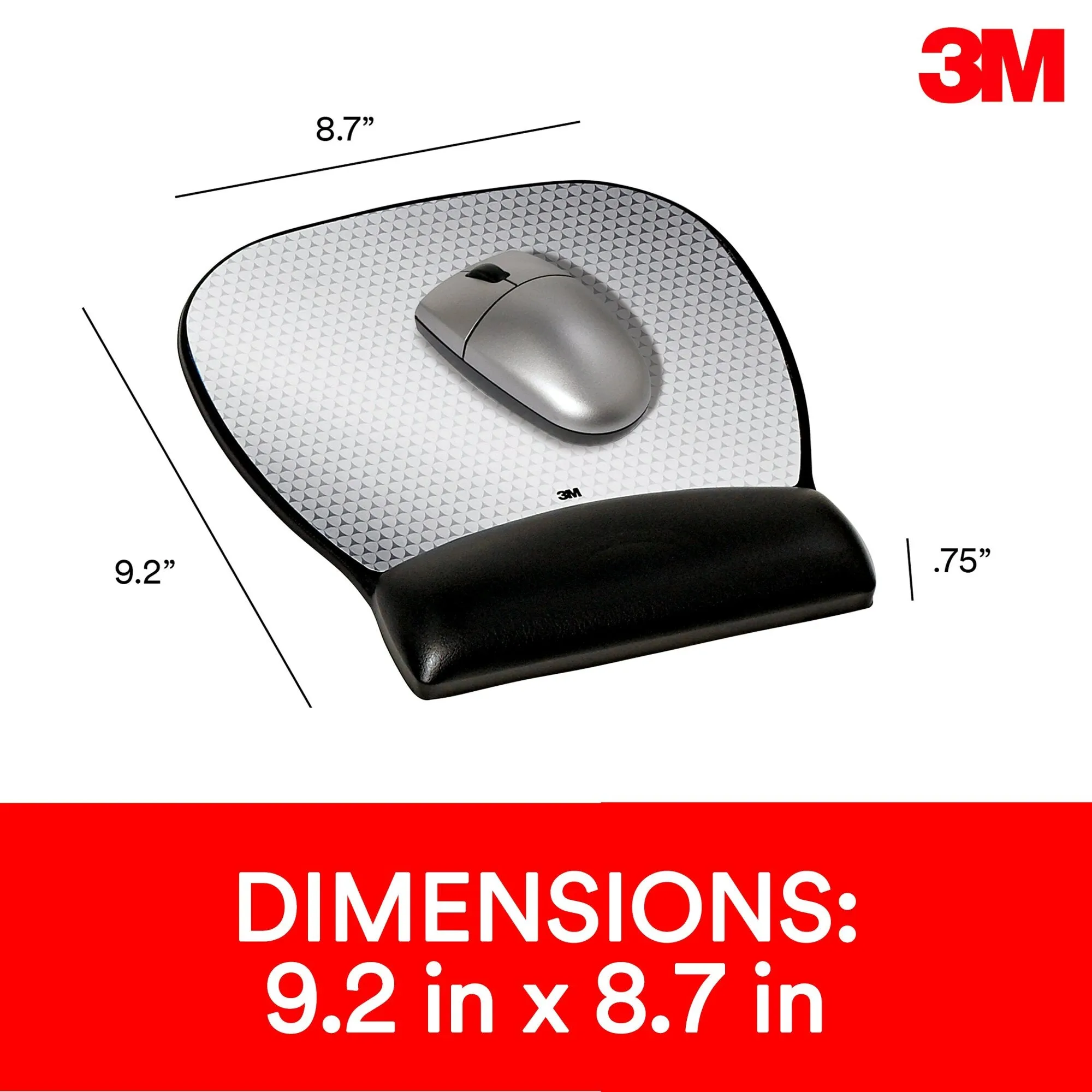 3M Precise Mouse Pad with Gel Wrist Rest,