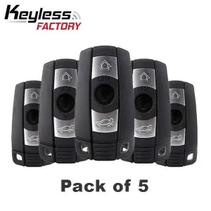 5 x 2004-2011 BMW 3 / 5 Series / 3-Button Smart Key / KR55WK49127 KR55WK49123 / CAS3 / 315 MHz (Bundle of 5)