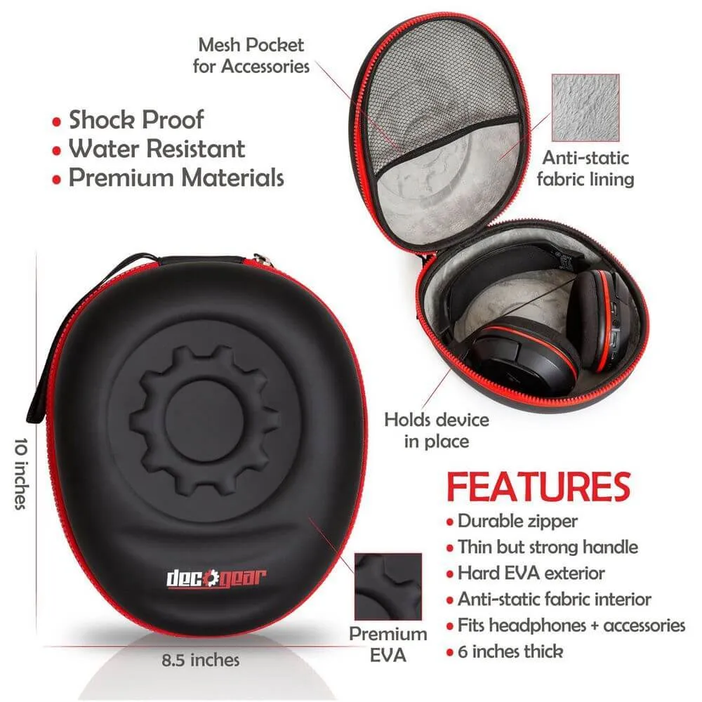 512 Audio Over-Ear Studio Monitor Headphones for Recording Bundle with Case and Stand