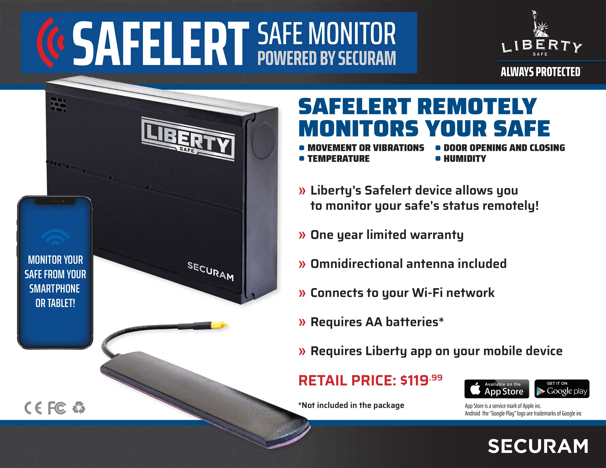Accessory - Security - SafElert Safe Monitor