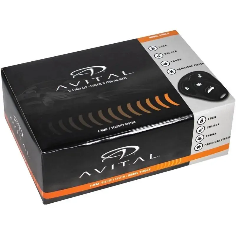 Avital 3100LX Car Security System Keyless Entry Failsafe Starter Kill