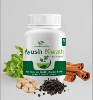 Ayurveda Redefined Ayush Kwath 30 Tablets | Immunity Booster | Natural Ingredients - Tulsi, Dalchini, Sonth, Kali mirch