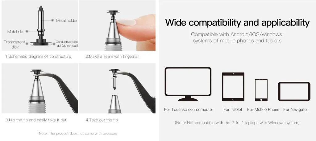 Baseus 2 in 1 Capacitive Touch Universal Stylus Pen