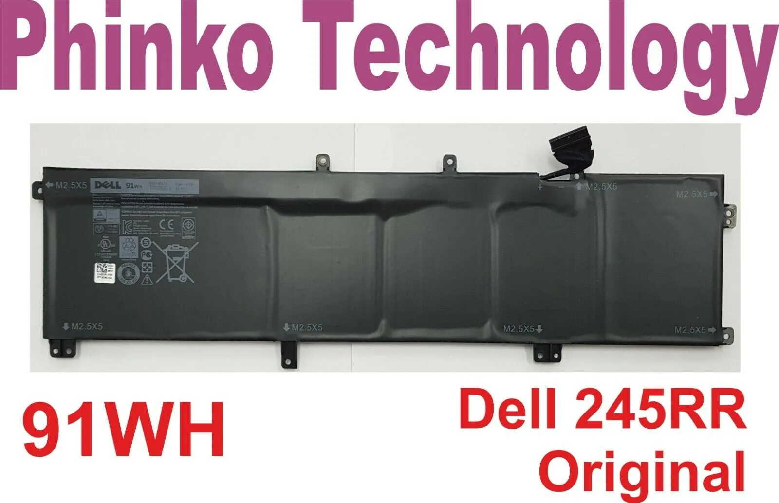 Battery Dell XPS 15 9530 Precision M3800 T0TRM TOTRM H76MV 245RR 91Wh