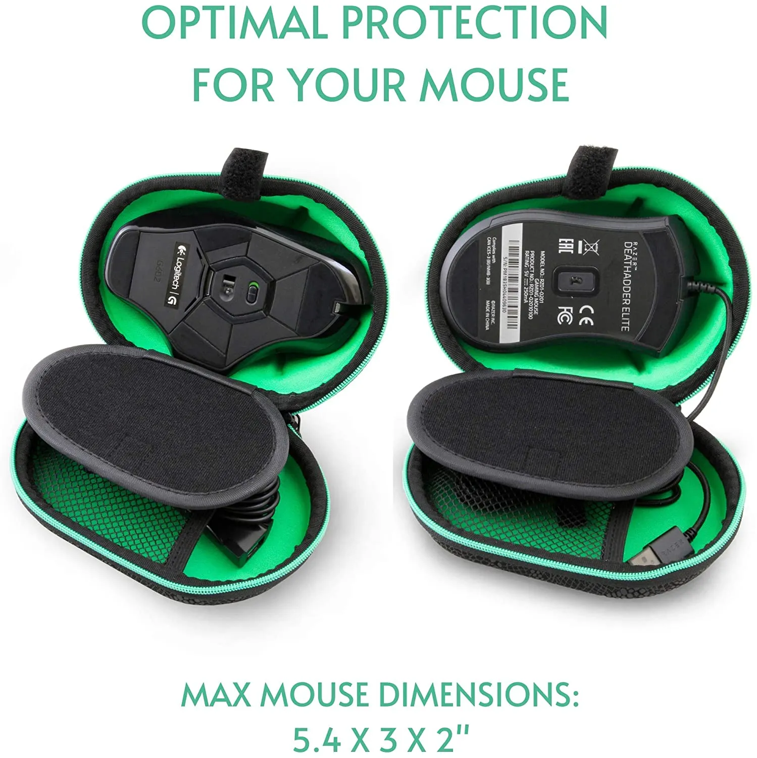 CASEMATIX Mouse Case for Gaming Mice Compatible with Logitech G Pro, MX Master 3, Razer Basilisk X, Mamba, DeathAdder Elite, Naga Trinity & More