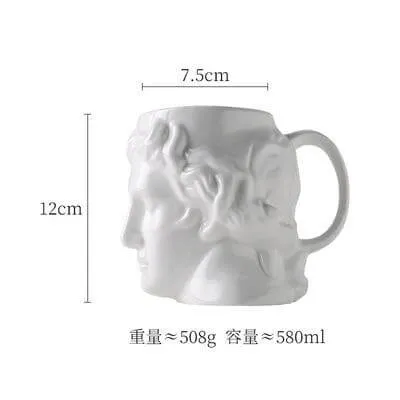 Ceramic Antique Greek Head Mug