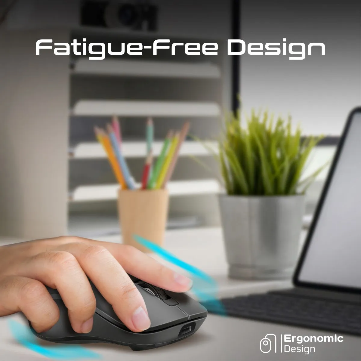 Dual Mode Rechargeable Wireless Mouse with BT & RF Connectivity