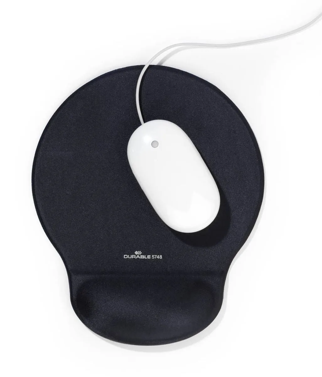 Durable ERGOTOP Soft Touch Mouse Mat with Gel Support Wrist Rest Pad | Grey