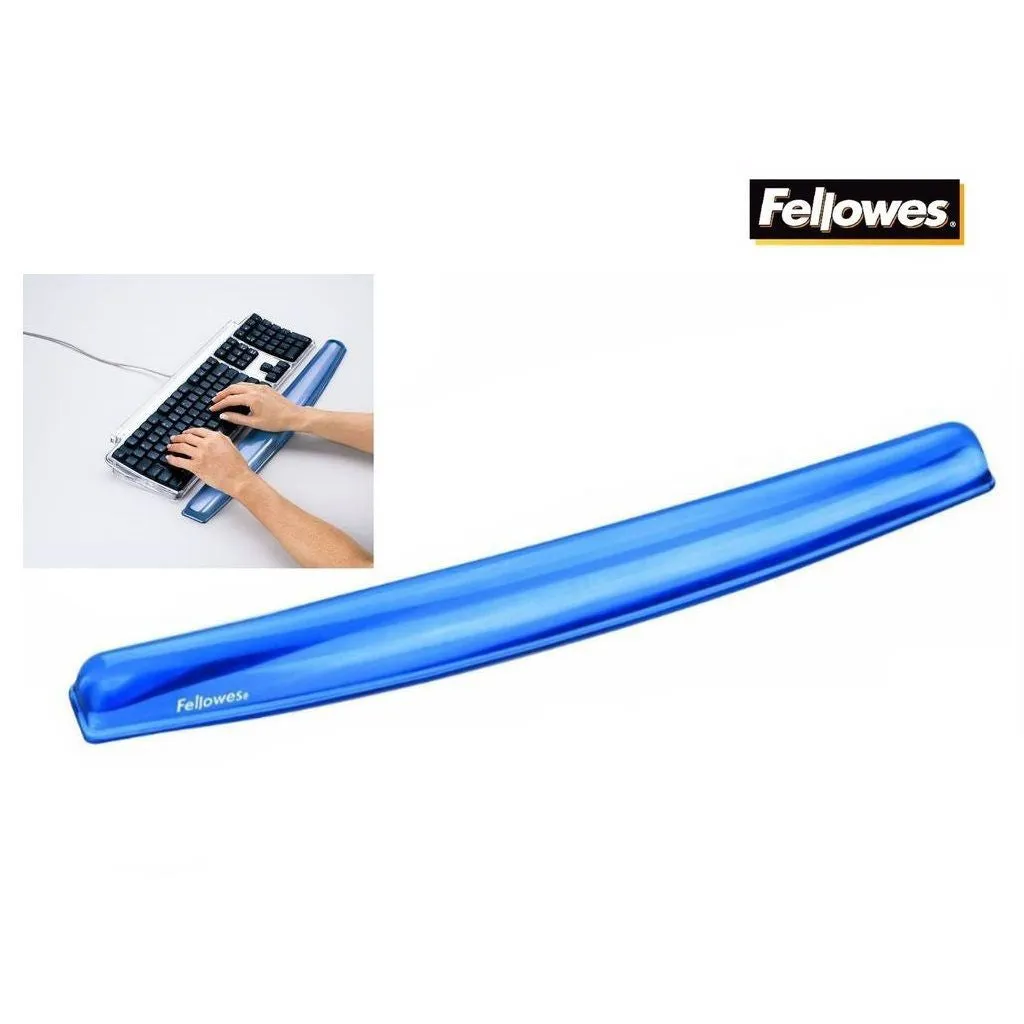 Fellowes Crystal™  Gel Keyboard Wrist Rest Blue (91137)