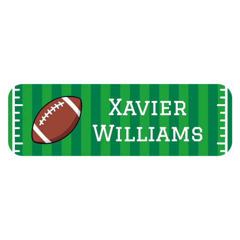 Football Large Rectangle Name Labels
