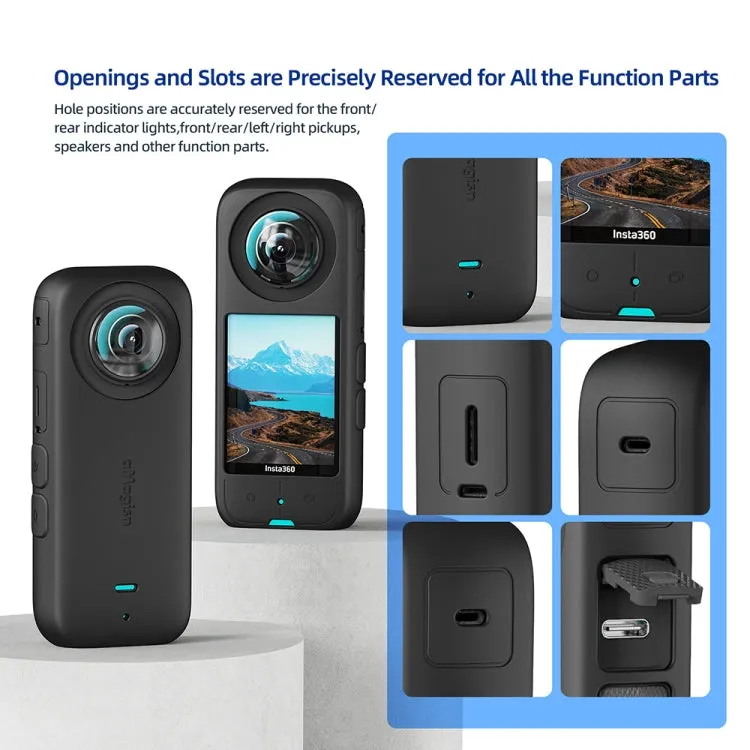 For Insta360 X3 AMagisn Body Silicone Protective Cover