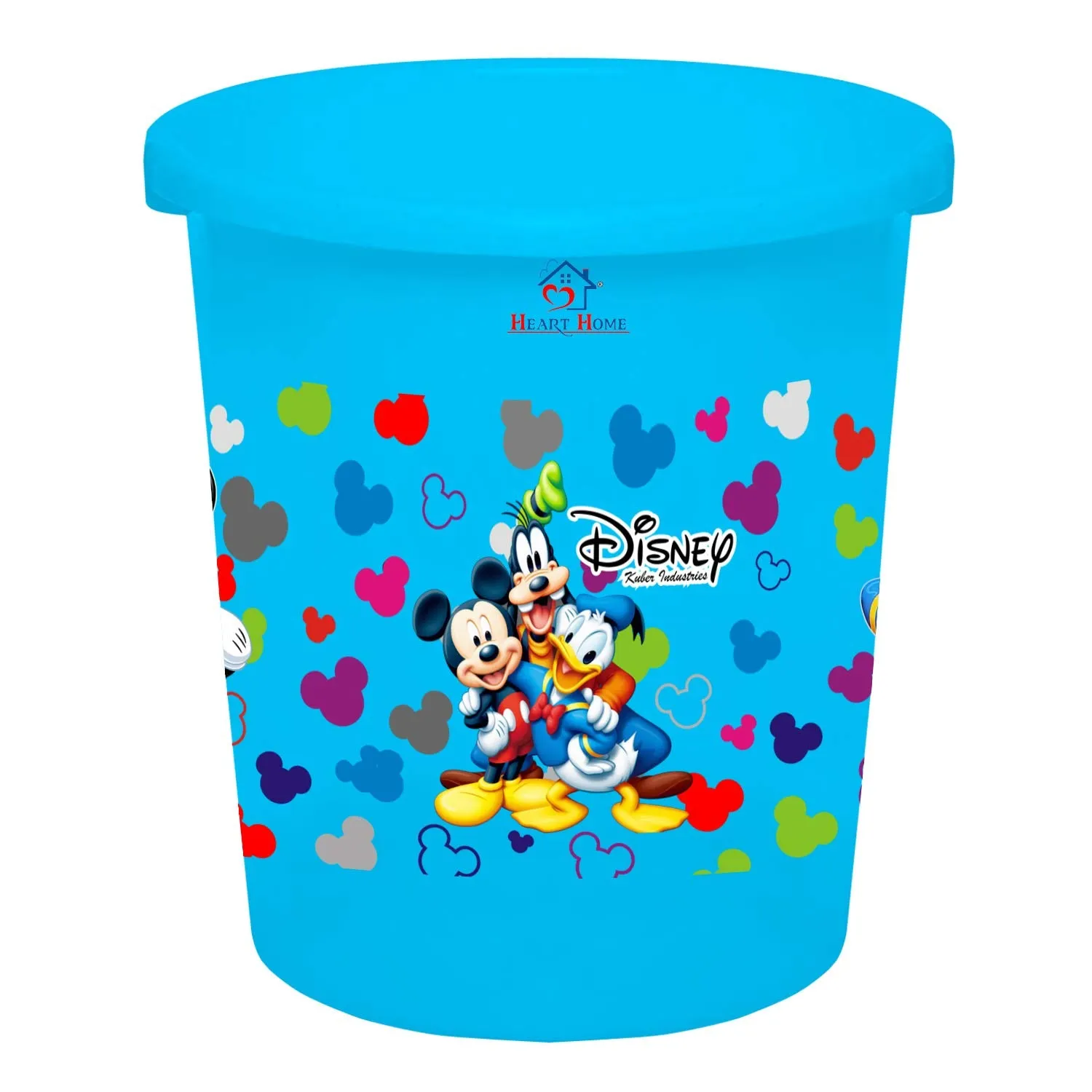 Heart Home Disney Team Mickey Print Plastic Garbage Waste Dustbin/Recycling Bin for Home, Office, Factory, 5 Liters (Blue) -HS_35_HEARTHS17327