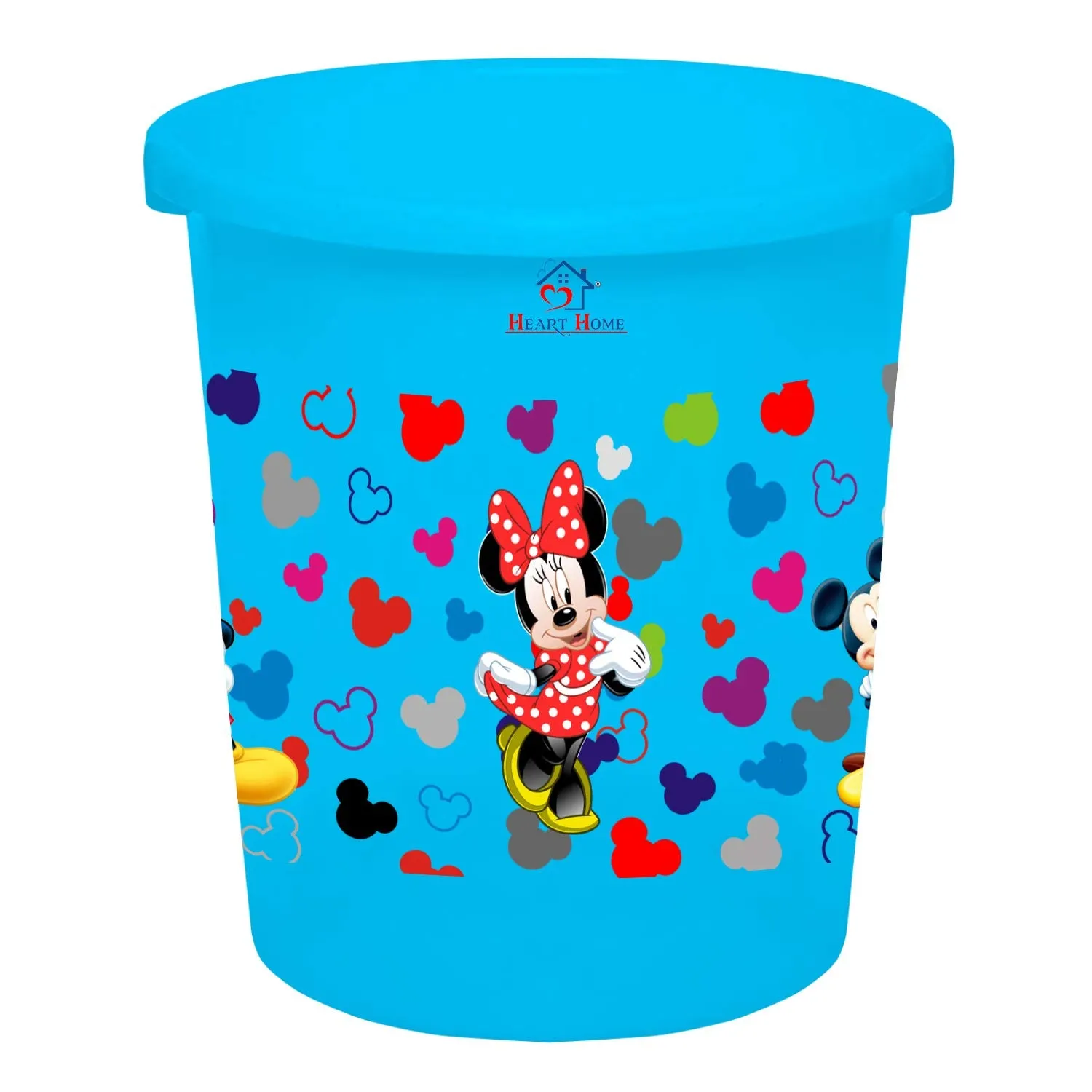 Heart Home Disney Team Mickey Print Plastic Garbage Waste Dustbin/Recycling Bin for Home, Office, Factory, 5 Liters (Blue) -HS_35_HEARTHS17327