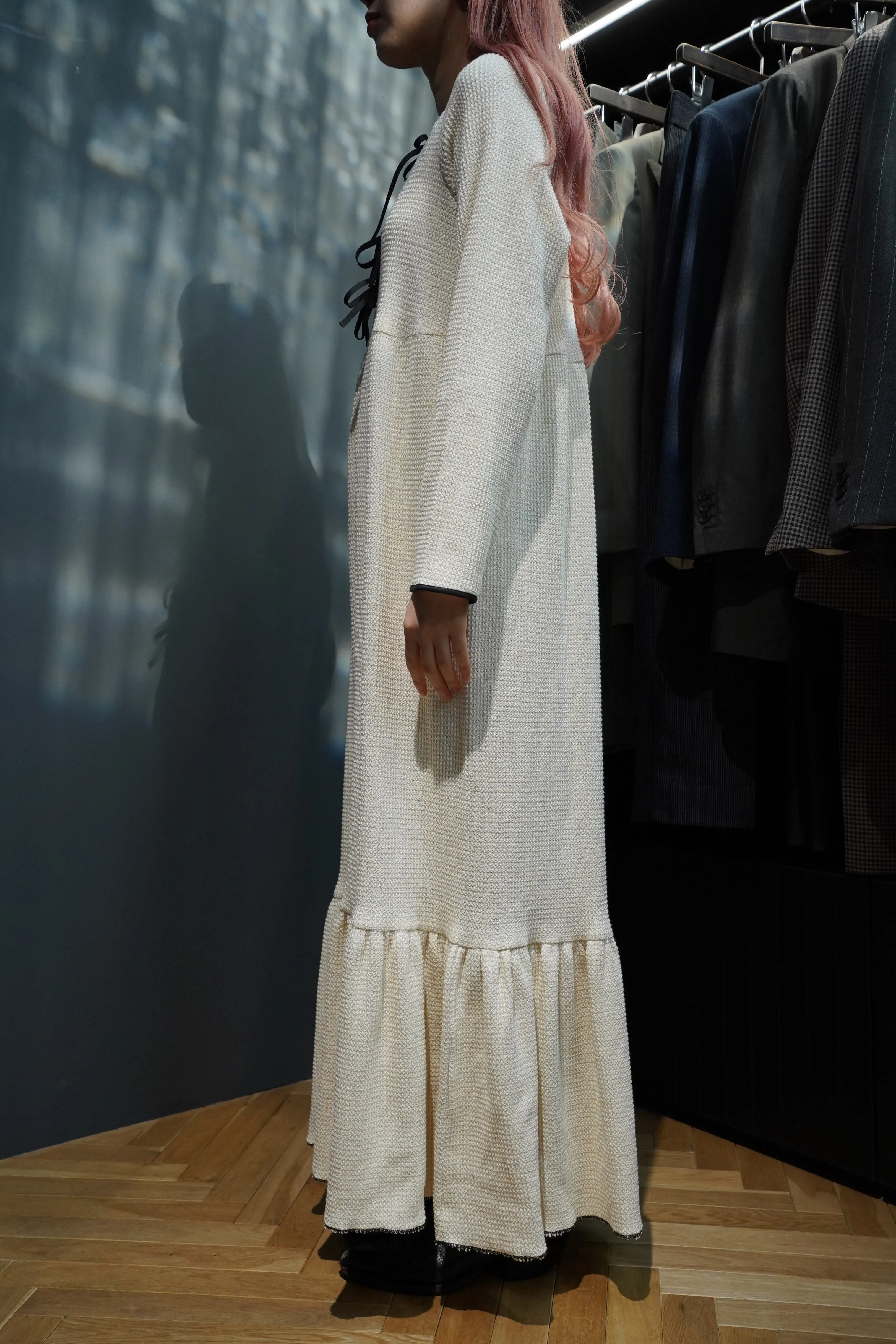 HOUGA drawing dress(white)