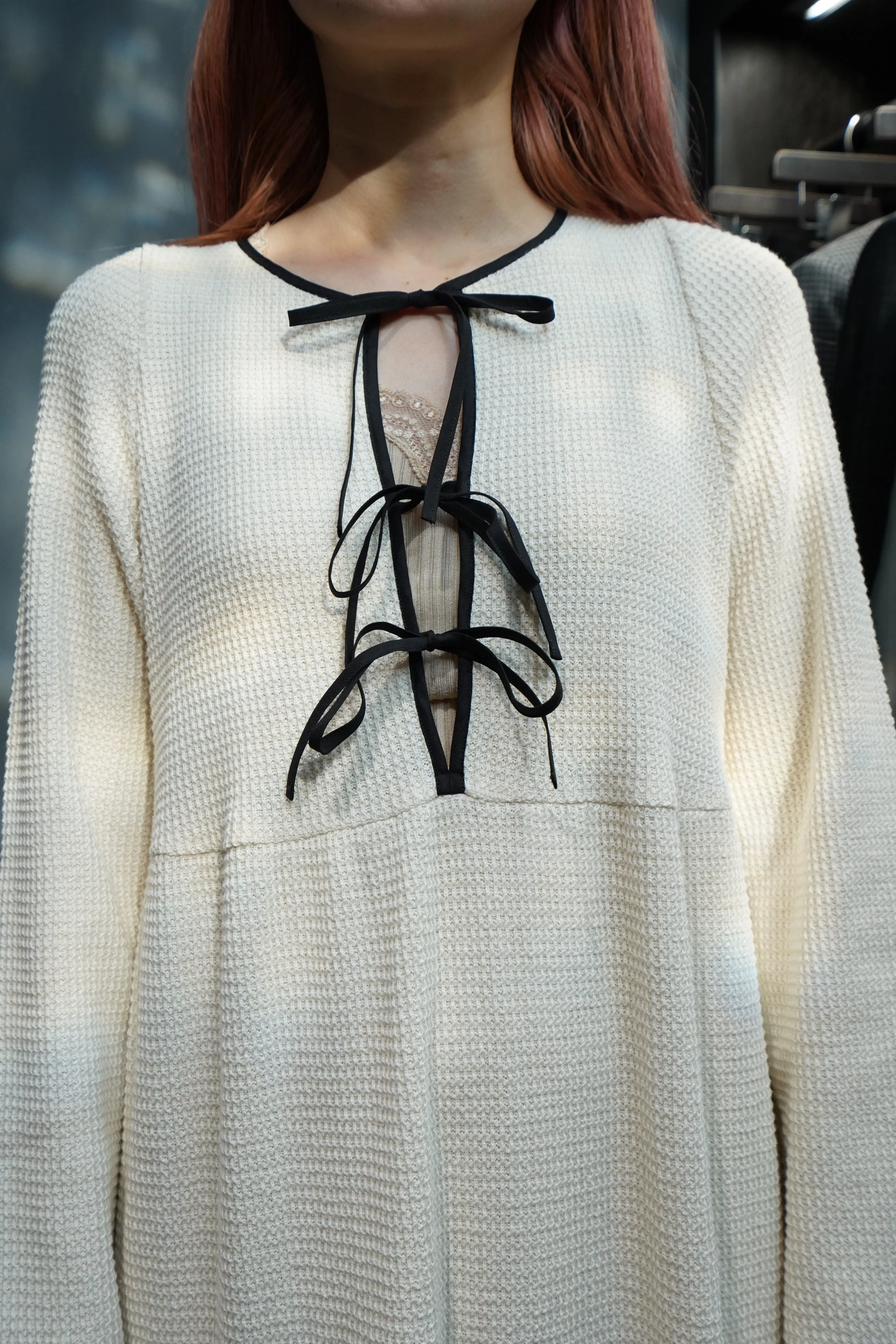 HOUGA drawing dress(white)