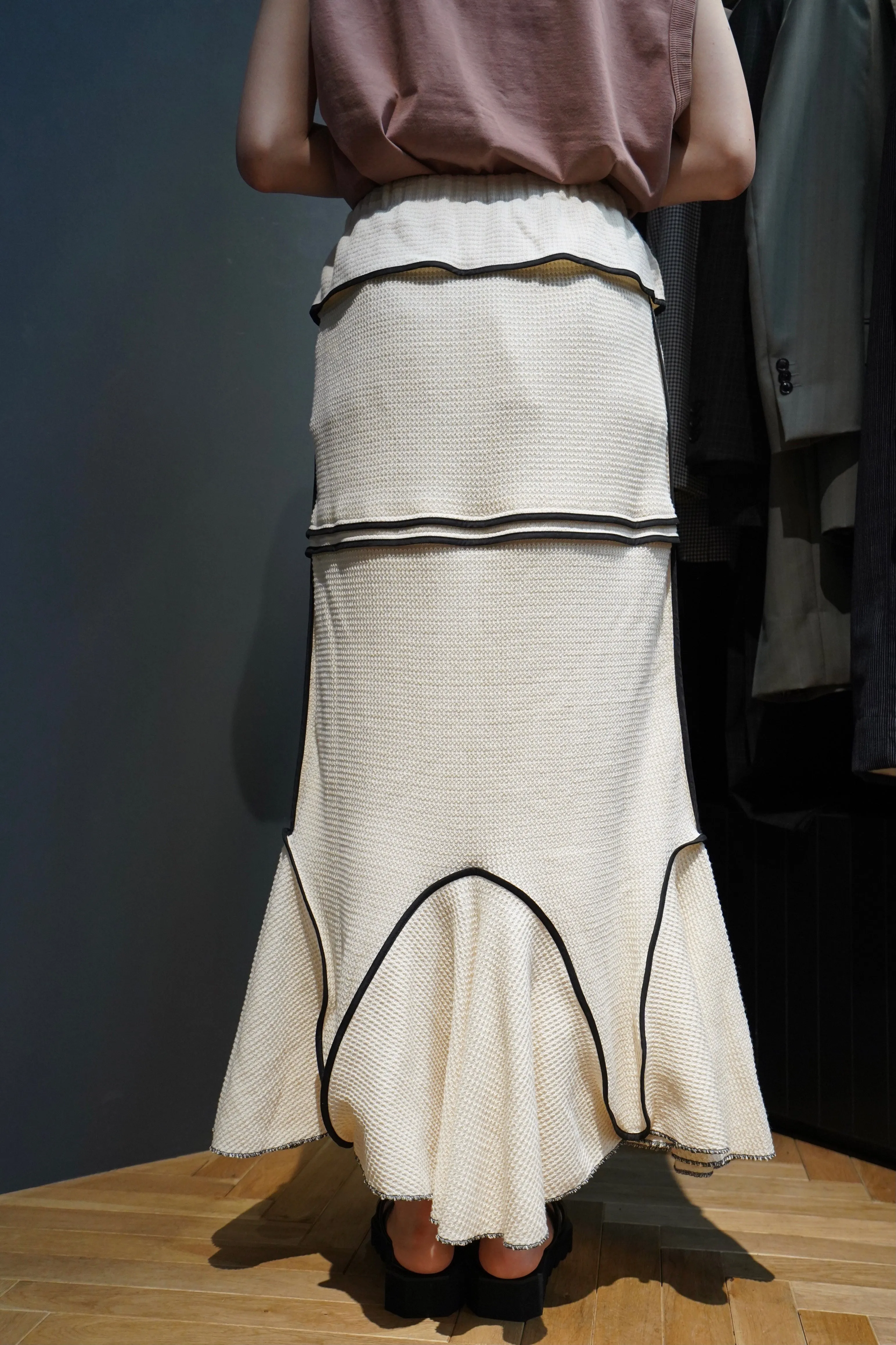 HOUGA drawing skirt(white)
