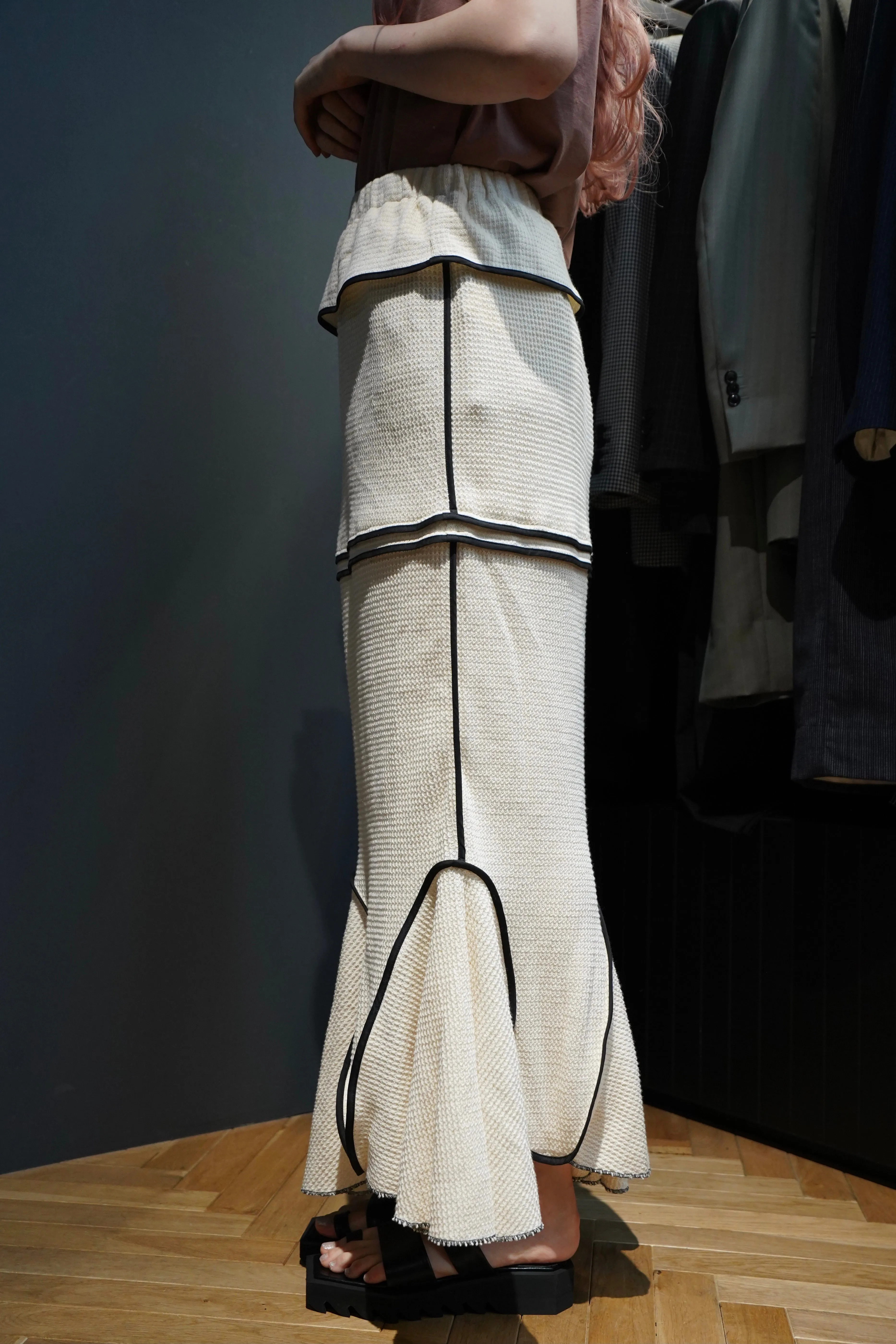 HOUGA drawing skirt(white)