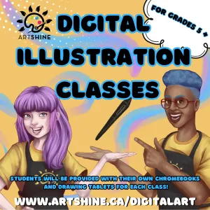 Intro to Digital Illustration (Grades 5 ) - In Person at Studio Artshine - Six Weeks