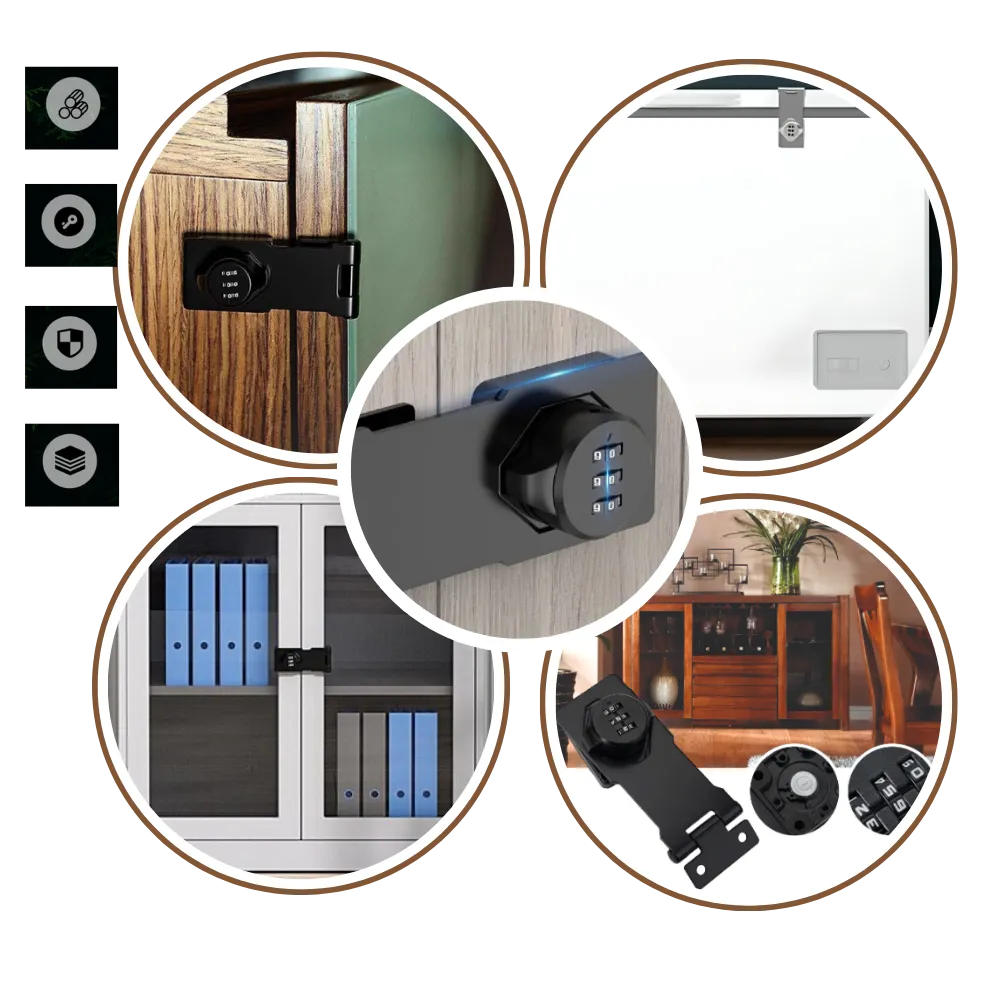 Keyless Quick Installation Cabinet Lock