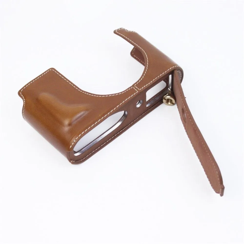 Leica Q2 half body leather case - Brown