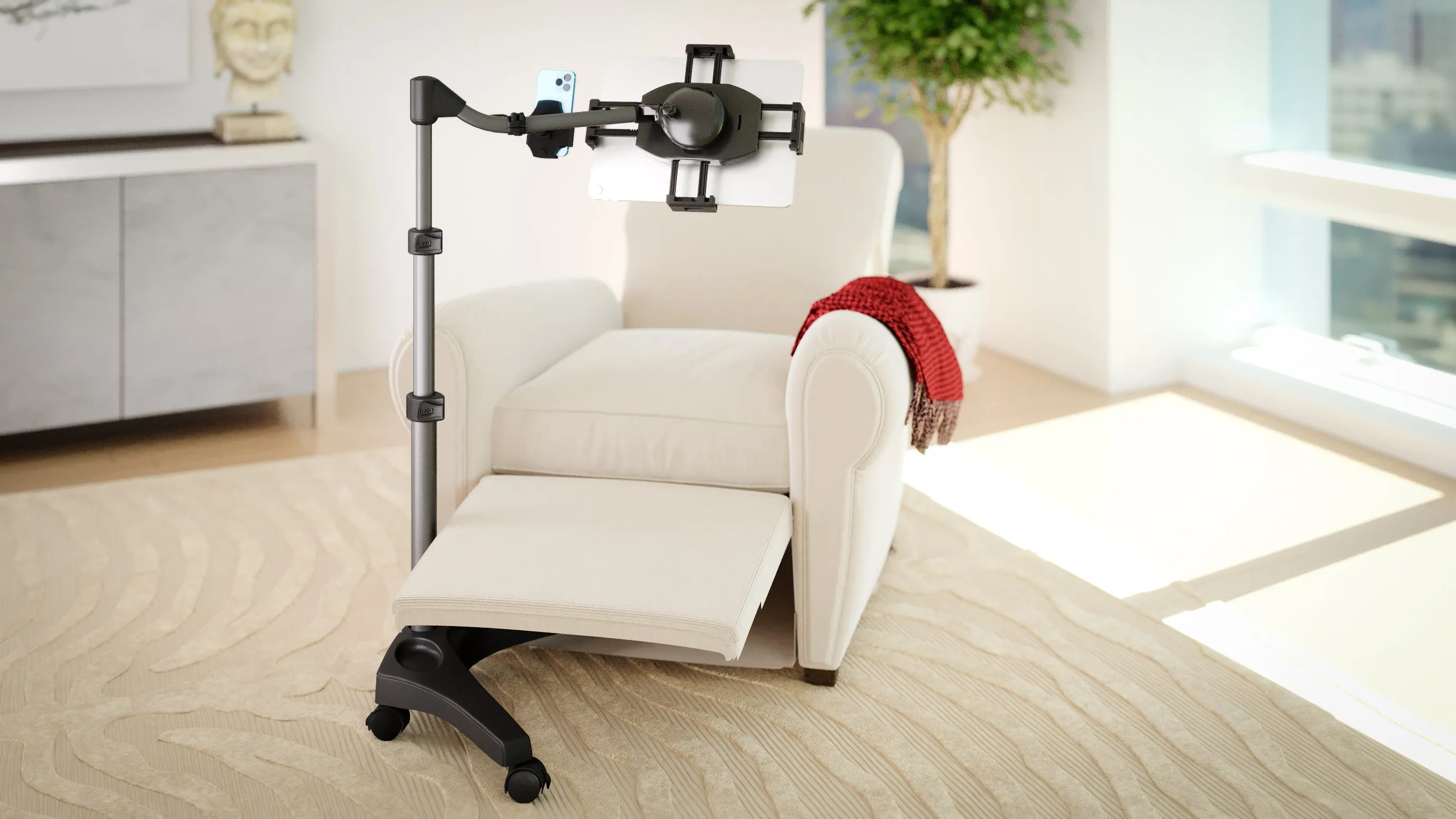 LEVO G2 V16 Rolling Tablet Stand Cart - WITH PHONE MOUNT