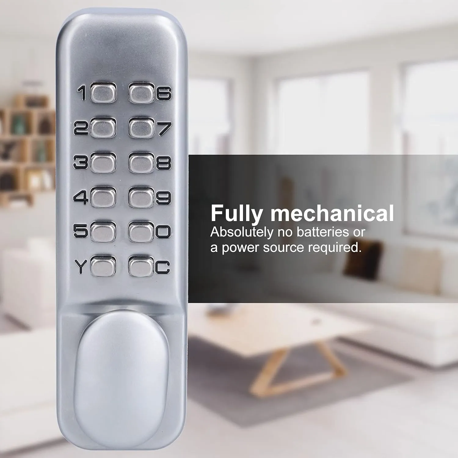 Mechanical Combination Lock Anti Theft Codes Lock for Bidirectional Gate Glass Door Wood Door Office Use
