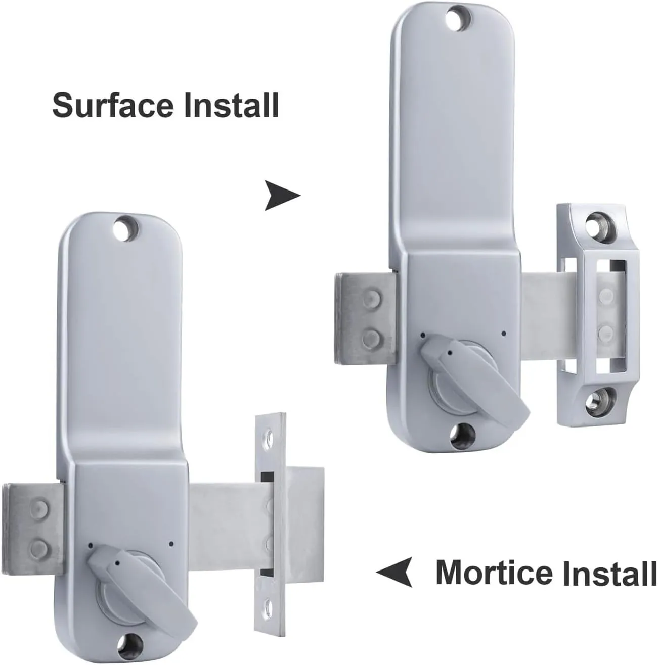 Mechanical Combination Lock Anti Theft Codes Lock for Bidirectional Gate Glass Door Wood Door Office Use