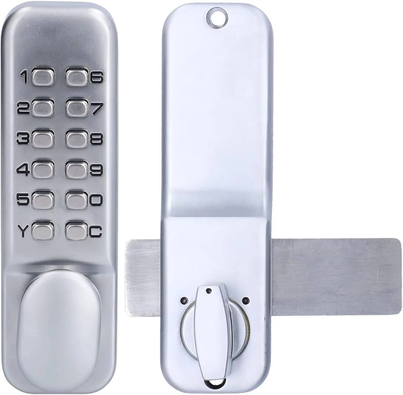 Mechanical Combination Lock Anti Theft Codes Lock for Bidirectional Gate Glass Door Wood Door Office Use