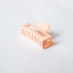 Medium Square Claw Clip (Matte Peach)