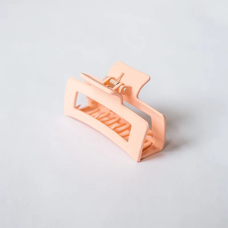 Medium Square Claw Clip (Matte Peach)