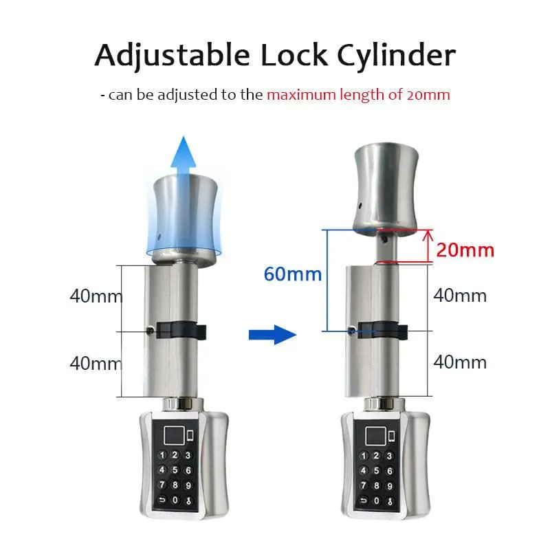 Multi-functional Biometric Cylinder Smart Door Lock -