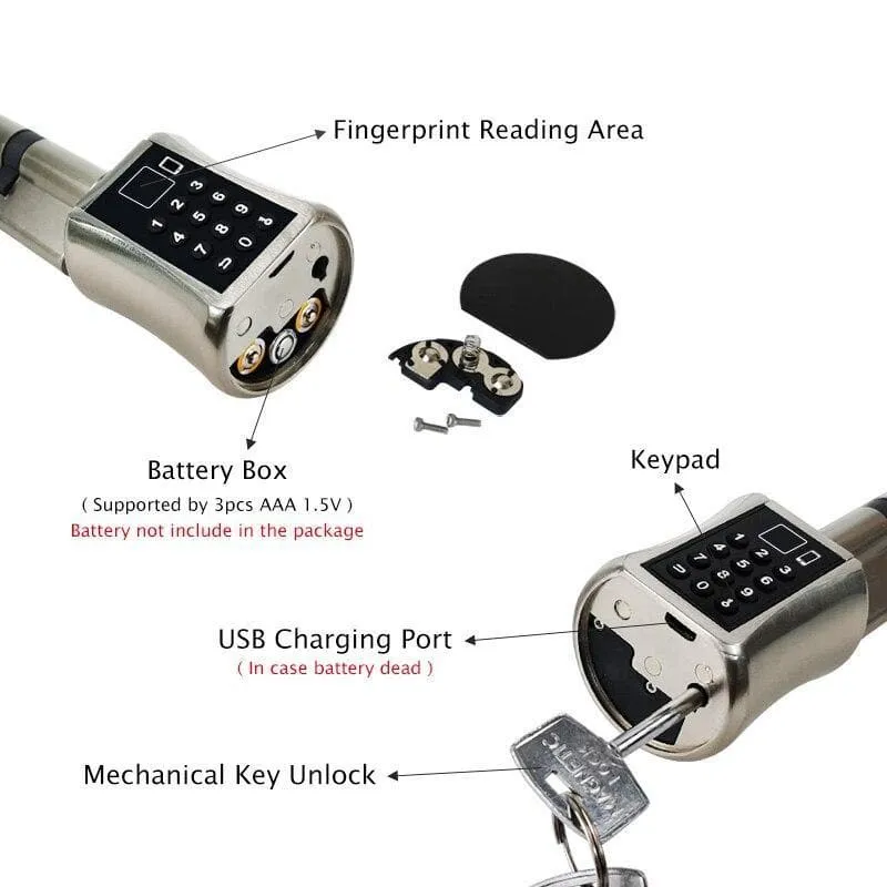 Multi-functional Biometric Cylinder Smart Door Lock -