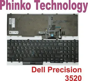 NEW Replacement Keyboard for Dell Precision 3520 3530 7520 7720 Backlit