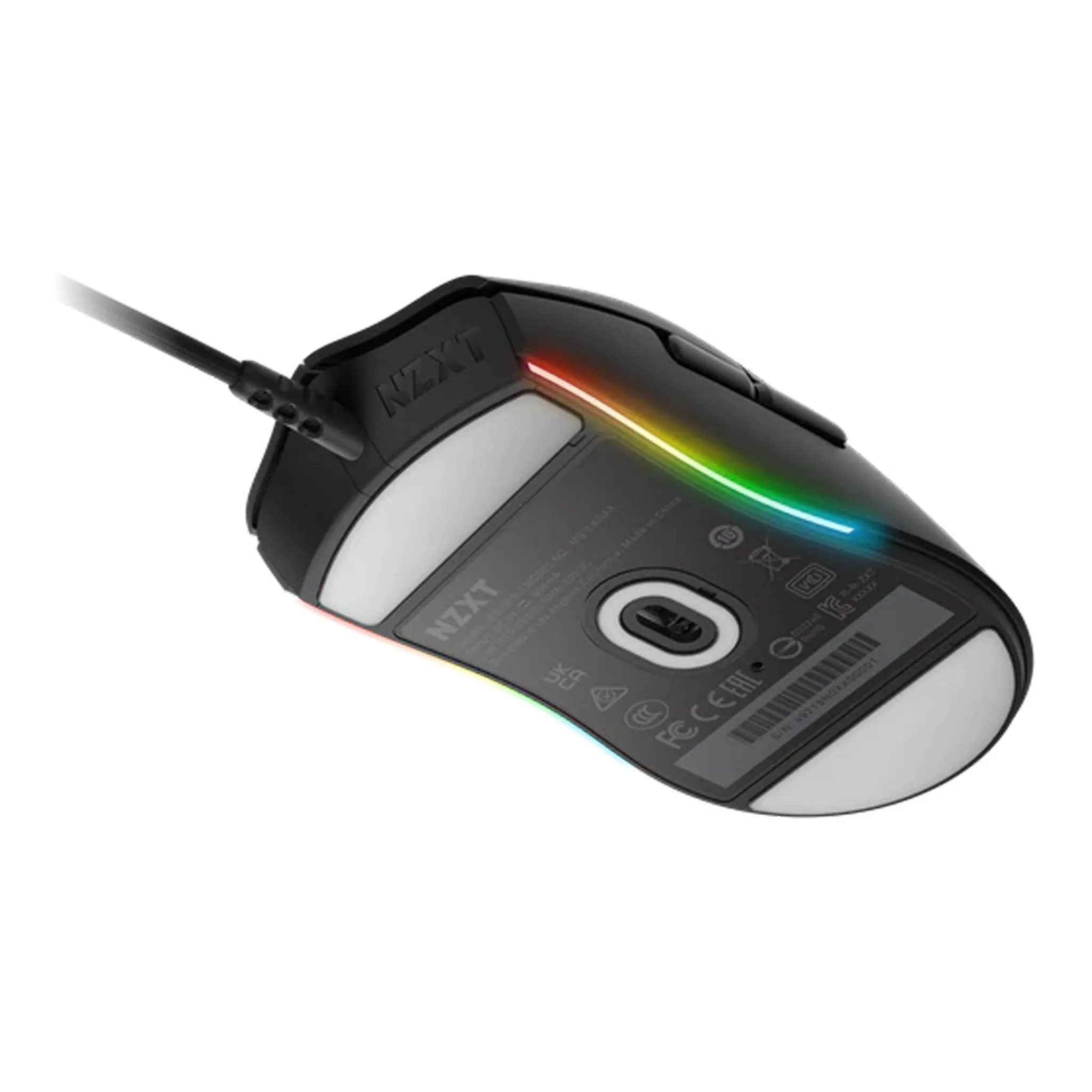NZXT MS-1WRAX-BM Lift Black RGB Lightweight Ambidextrous Mouse