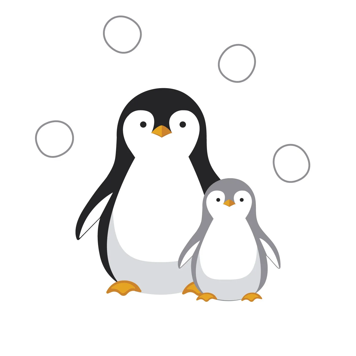 Penguins Waterproof Stickers