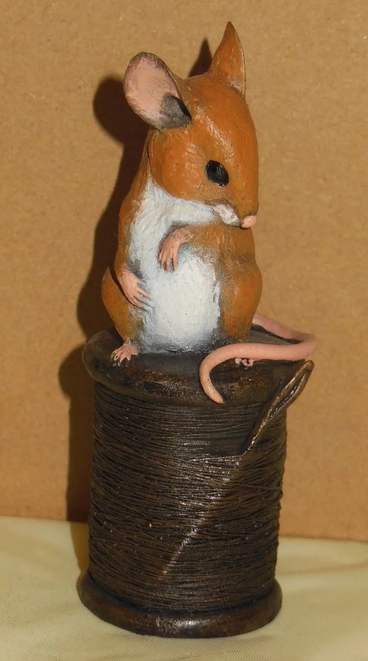 Richard Cooper Studio Mouse on Cotton Reel