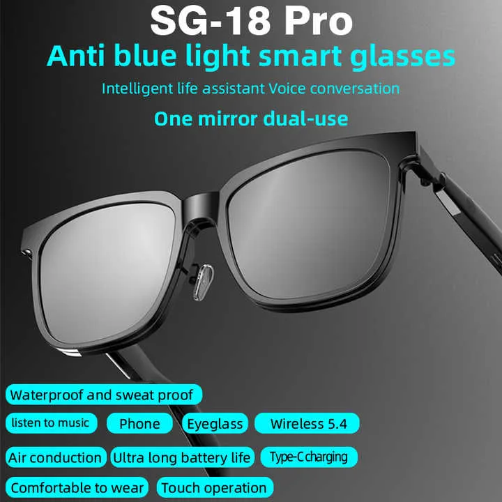 SG18 برو سماعة رأس ذكية يمكن ارتداؤها فاخرة . SG18 Pro Smart Wearable Headphones