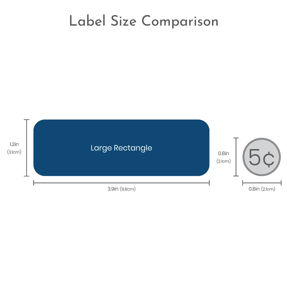Shark Large Rectangle Name Labels