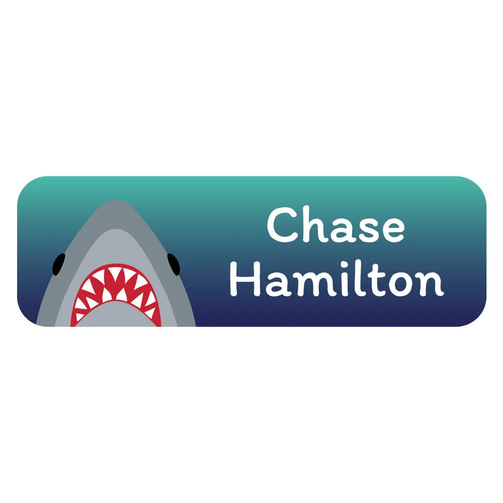Shark Large Rectangle Name Labels