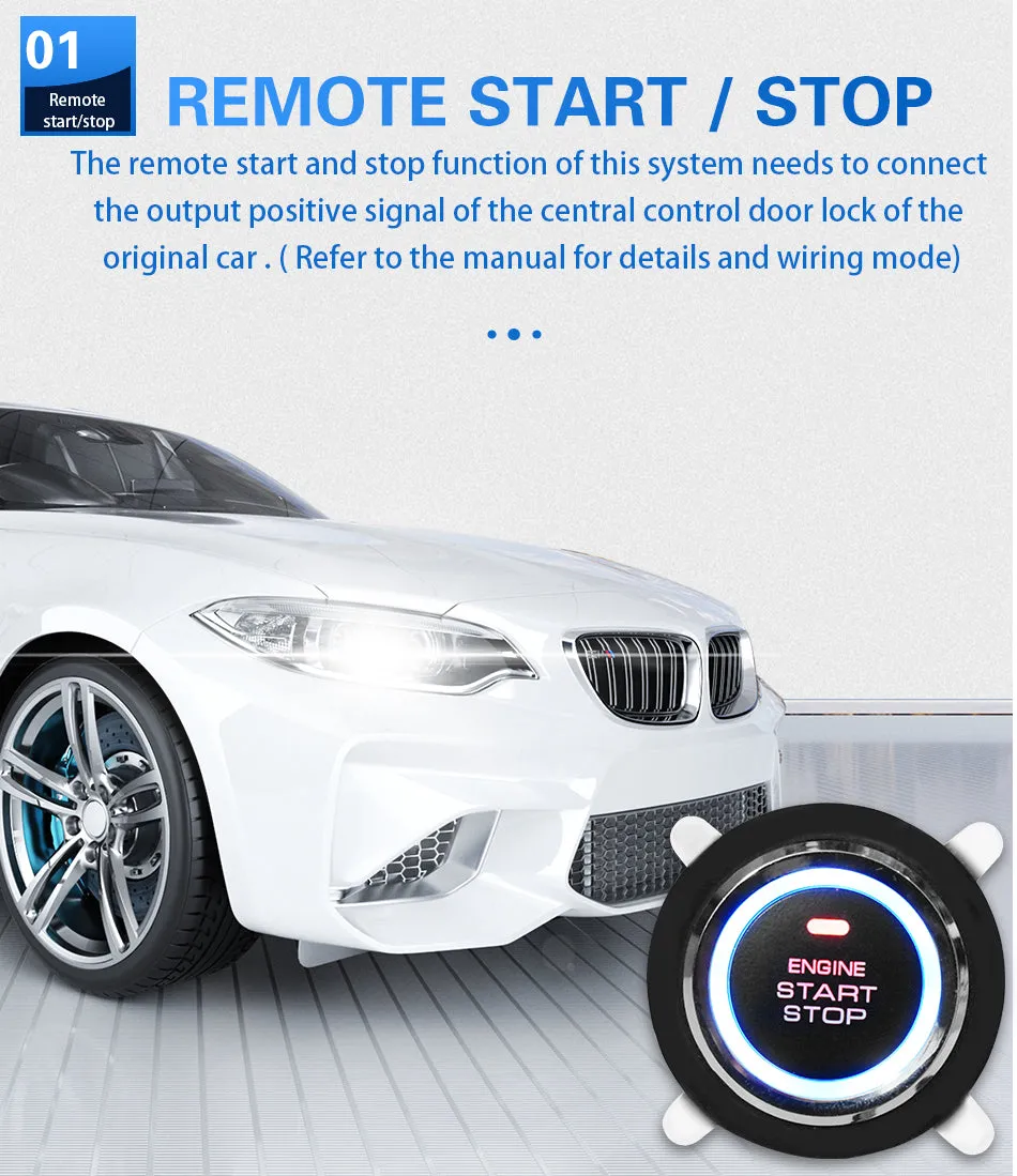 Smart Key Rfid Car Engine Start Stop Button