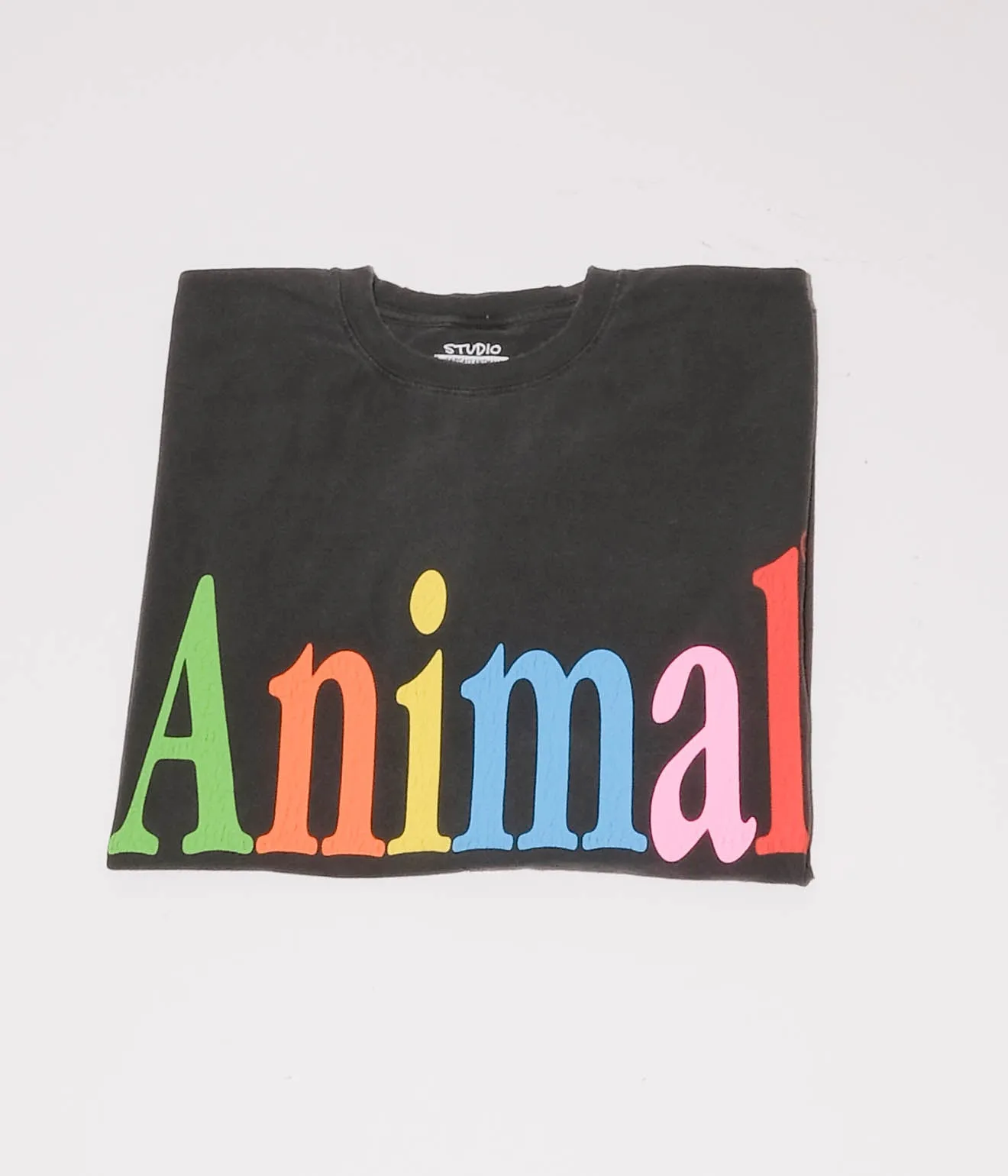 STUDIO WEAREALLANIMALS "Animals Letter S/S T-SHIRT" (Black)