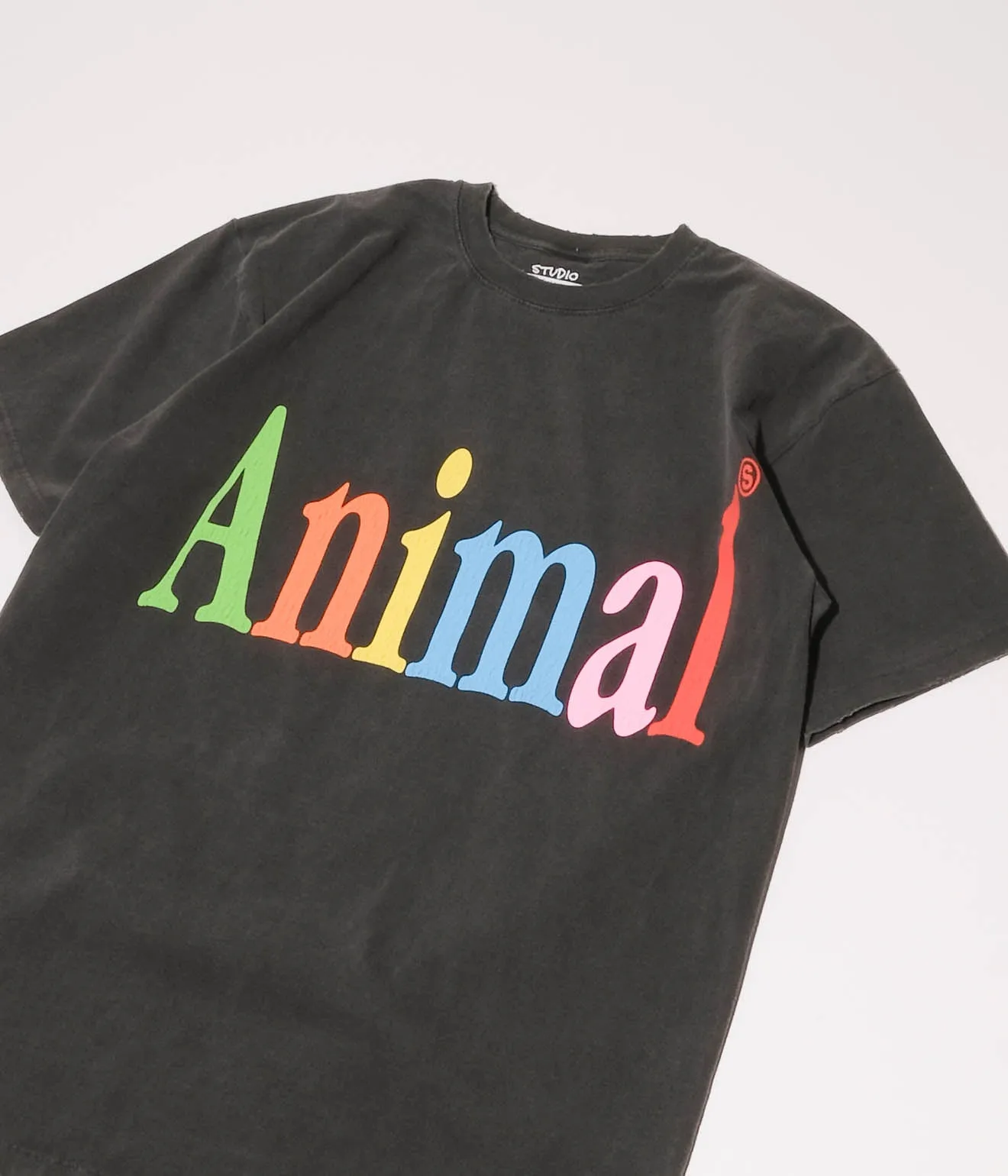 STUDIO WEAREALLANIMALS "Animals Letter S/S T-SHIRT" (Black)