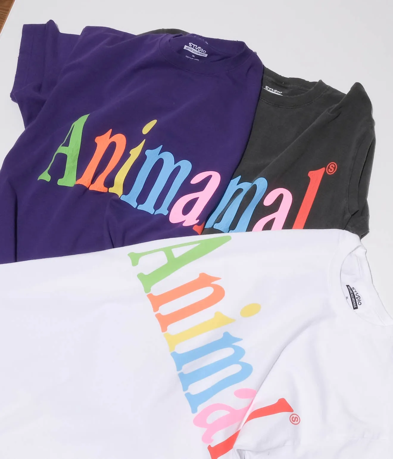 STUDIO WEAREALLANIMALS "Animals Letter S/S T-SHIRT" (Purple)